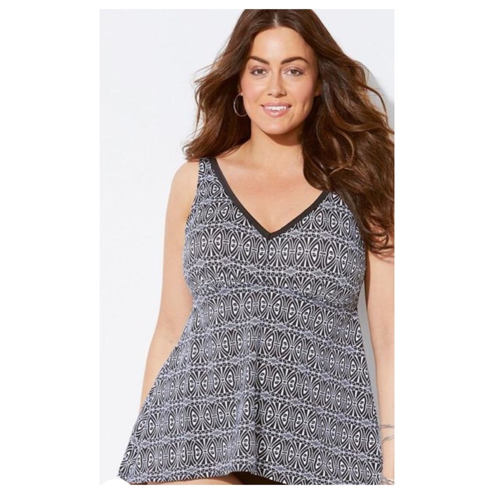 Swimsuits For All Flowy Tankini Swim Top